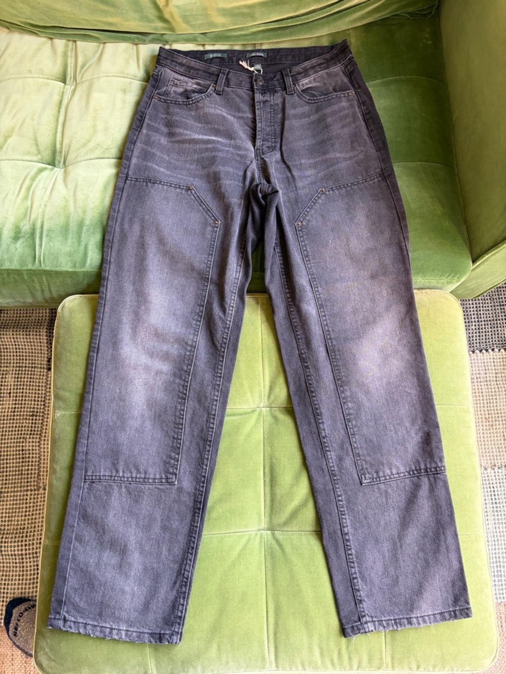 wild fable Washed Black Straight-Leg Jeans